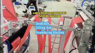 Lembar Taplak Meja Sekali Pakai Besar Mesin Pemotong Bergulir Lipat Otomatis