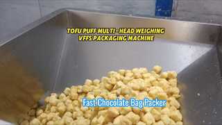 Lini Pengemasan VFFS Tahu Beku Berkualitas Tinggi Dengan Penimbangan 14 Kepala