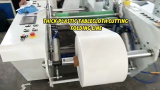 Mesin Pemotong Lipat Taplak Meja Plastik Putih Berkualitas Tinggi