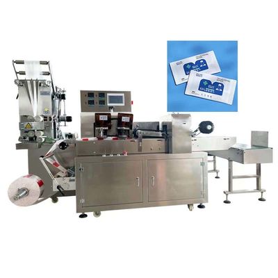 Mesin Pengemas Tisu 3.8KW Individual Alkohol Wipe Packing Line