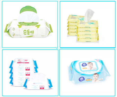 30 - 120PC Mesin Produksi Wipes Basah Dengan 5 Jalur Pemotongan Mesin Pengemasan Wipes Bayi