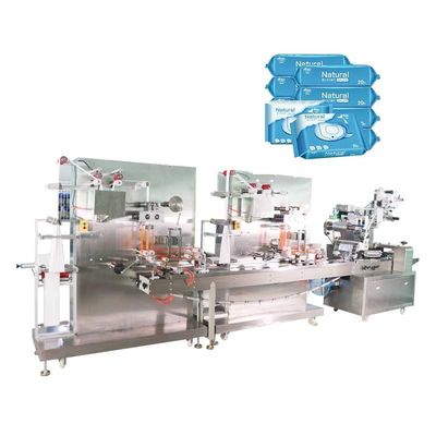 Lini Produksi Mesin Pengemas Tisu Basah Stainless Steel 2.8KW