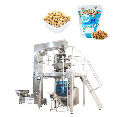 Chickpeas Bag Mesin Pengemas Otomatis 5.5KW Berat Mengisi Dan Menyegel