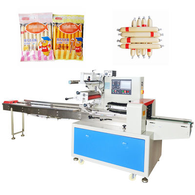 Continuous Pillow Sealing Machine 2.5KW Flow Packing Machine Sosis