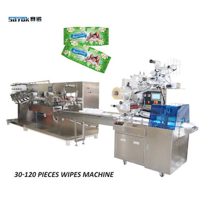 2.2KW 800KG Baby Wipe Packing Machine Untuk Kemasan Plastik 30-120 Potongan