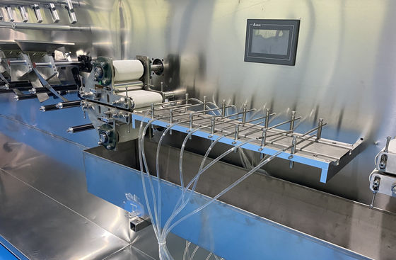 High Speed Baby Wet Wiping Making Machine 30-120 Pcs Pack Dose Control Sistem Pengisian Cairan