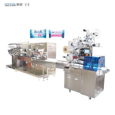 OEM Multi Material Wet Wipes Packing Machine Untuk Pembersihan Lantai Jenis Dikendarai Mekanis