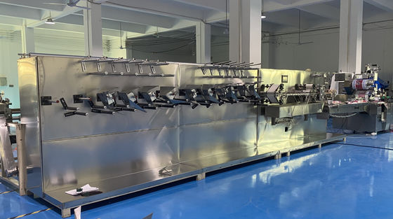 300 Cut / Min SS304 Kualitas Stainless Steel Wet Wipes Packing Machine Otomatis Untuk 30-120 PCS Pack