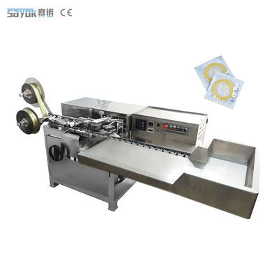 2.5KW Mesin Pengemasan Otomatis Penuh Karet Alam Latex Bulk Kondom Penutup Foiling Mesin