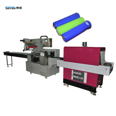 Dual Zone Shrink Surface Horizontal Film Wrapping Machine untuk elemen filter