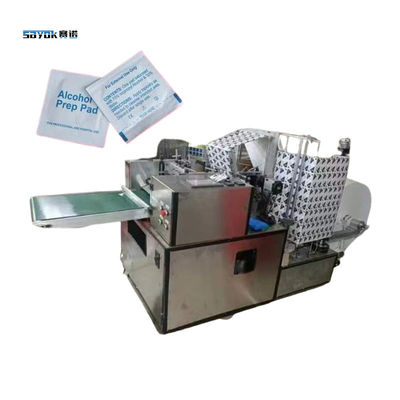 PLC Control Side Sealing Packing Machine 6 Lanes Alcohol Prep Pad Membuat Mesin