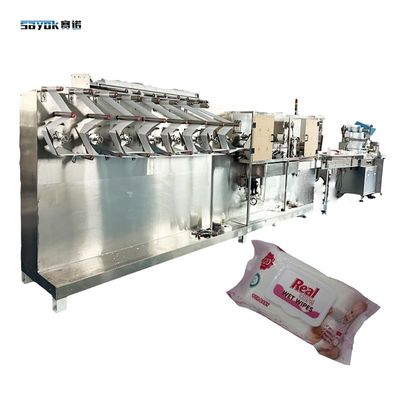 300 - 400 Potong Produktifitas Tinggi Wet Wipes Packing Machine Untuk 30-120 Pcs Pack