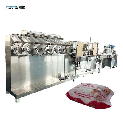 9.6 KW 3300KG Baby Wipe Packing Machine Untuk Kemasan Plastik 30-120 Piece