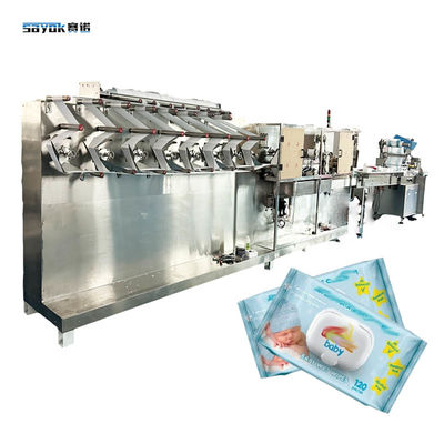 30-120 PCS Baby Wet Wipes Packing Machine Sistem Servo Driven Feeding