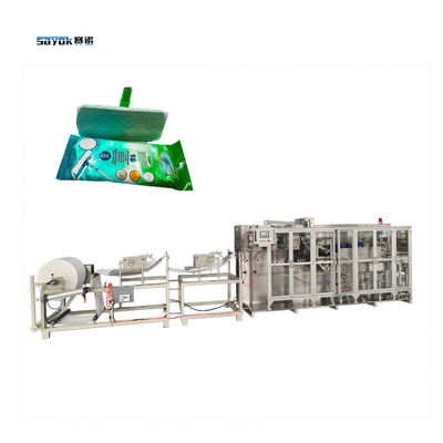 7.5 KW 2100KG Wet Floor Wipe Making Packing Machine Mesin Pengemasan Otomatis