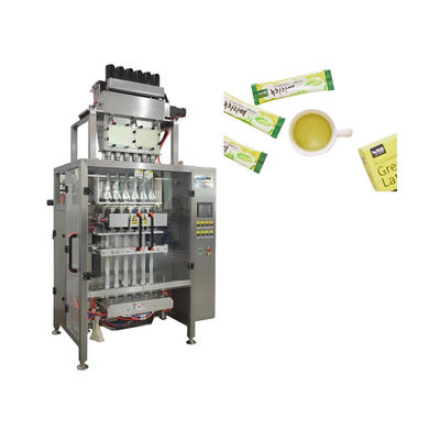 220V 50HZ PLC dikendalikan Mesin Pengemasan Otomatis 10 Baris Untuk 2-5g Green Tea Powder