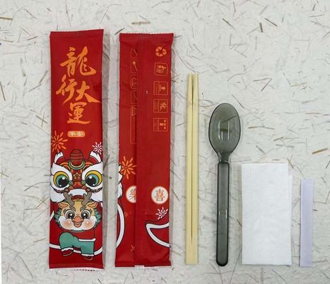Servo Driven Napkin Spoon Fork Toothpick Sugar Cutlery Set Mesin Pengemasan Otomatis Lengkap